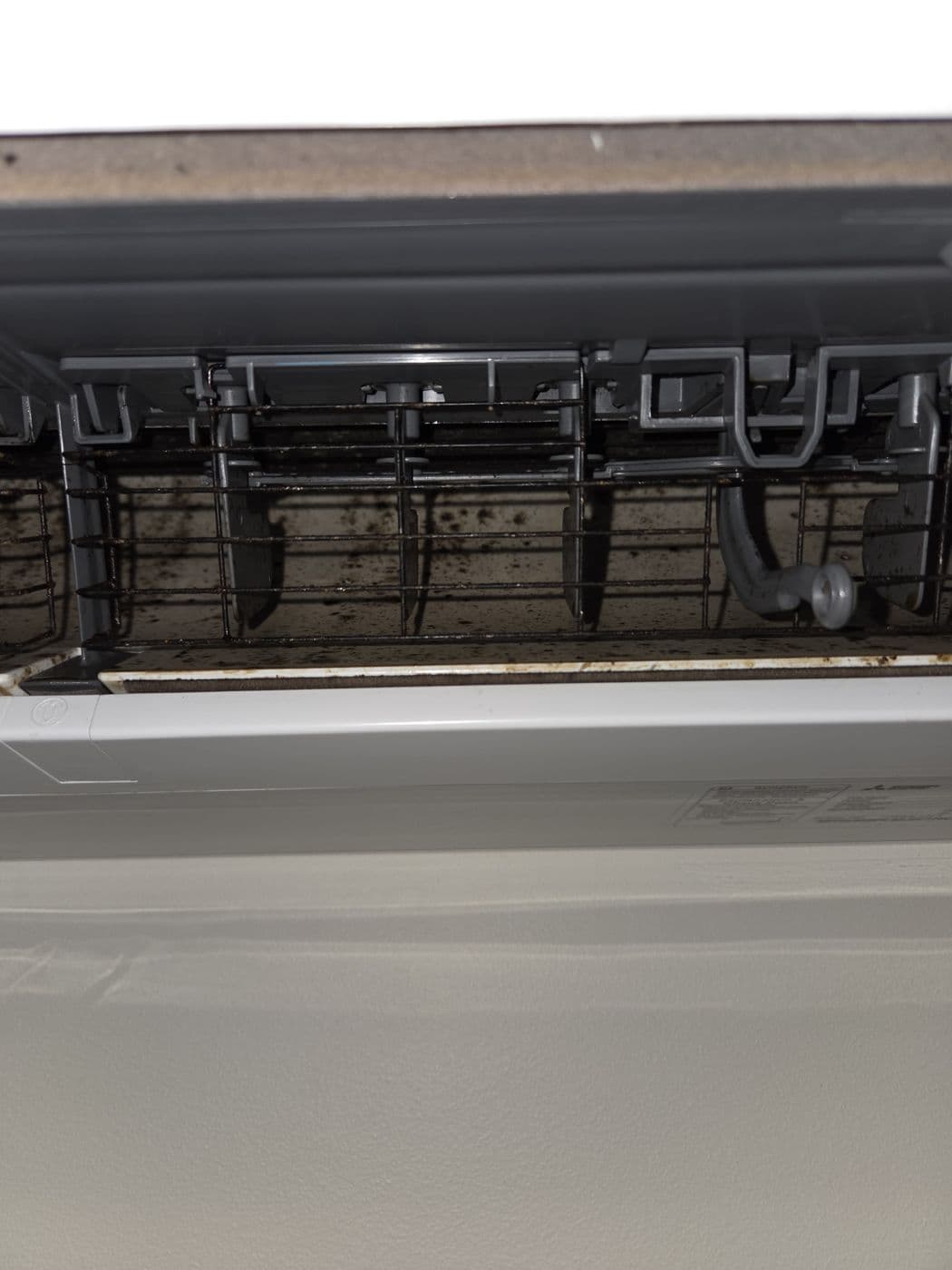 Split system indoor unit mounted and serviced