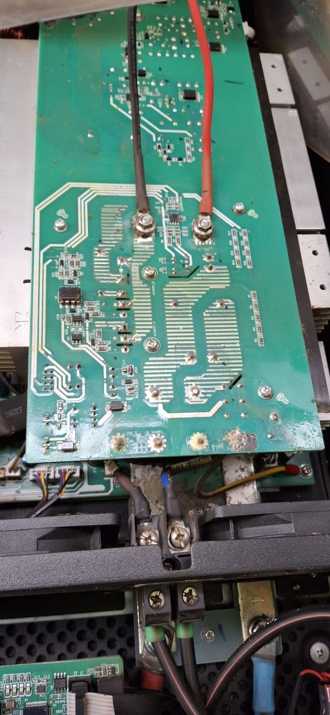 Circuit board checked during a fault-finding callout