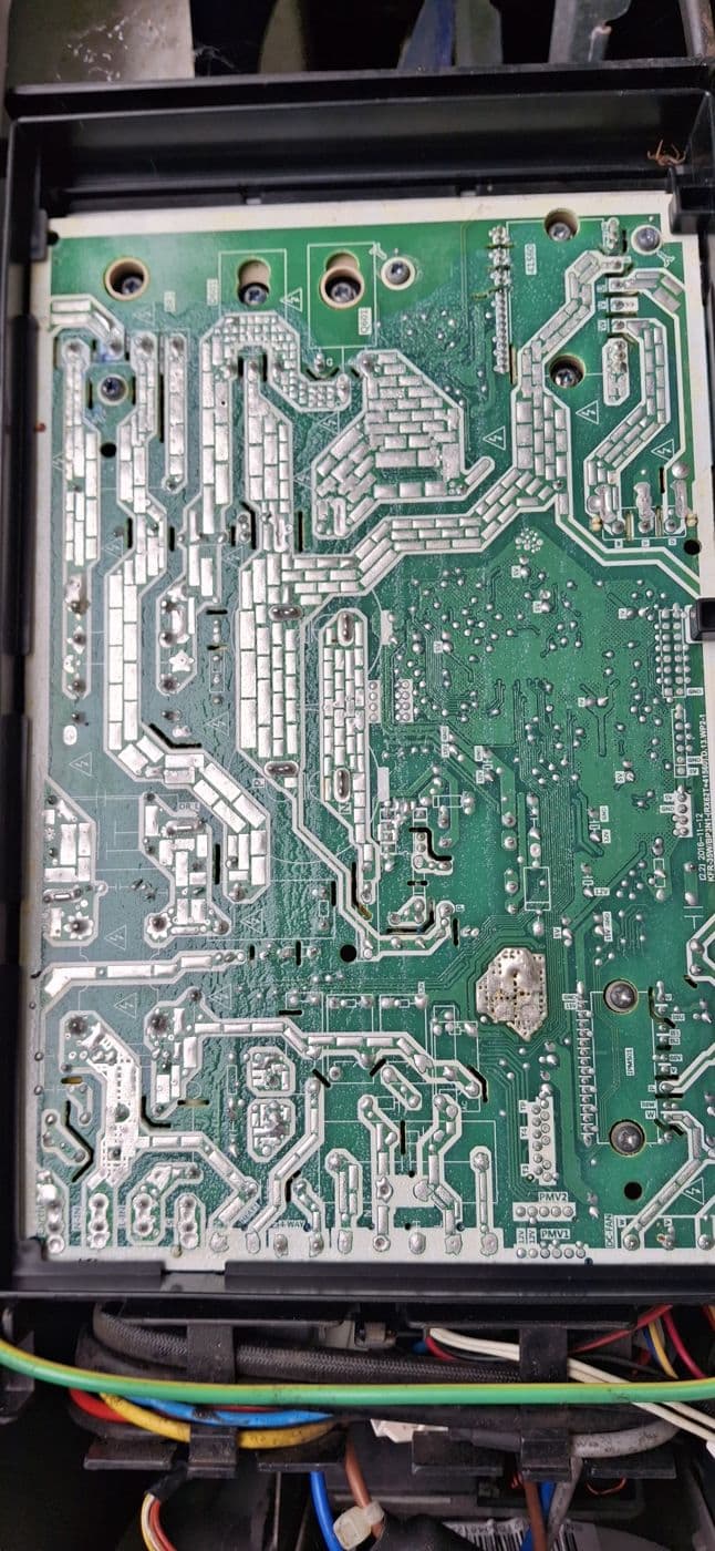 Circuit board checked during a fault-finding callout
