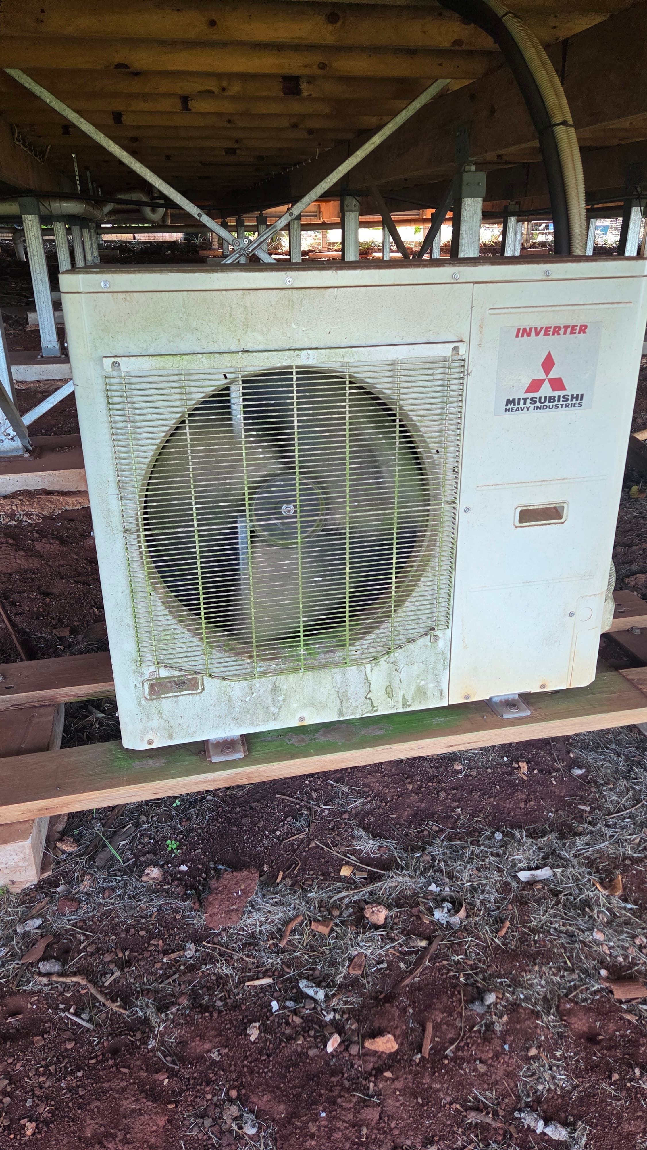 Split system outdoor condenser unit installed by Chilled As Air Conditioning
